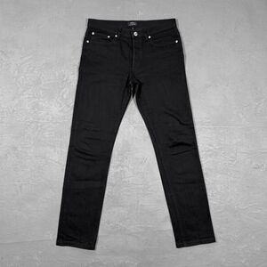 A.P.C. Petit Standard Black Denim Slim Jeans Size 30